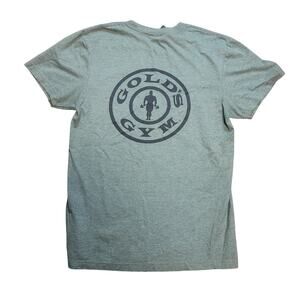 Gold’s Gym Logo T-Shirt Heather Green Gildan Softstyle Small EUC